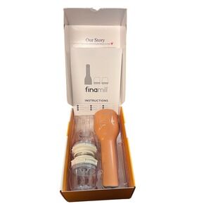 FinaMill Battery Operated Electric Spice Grinder Set with 2 Pro Plus Pods Salmon